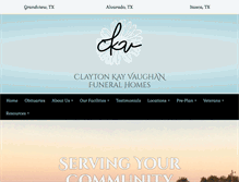 Tablet Screenshot of claytonkayvaughanfuneralhome.com